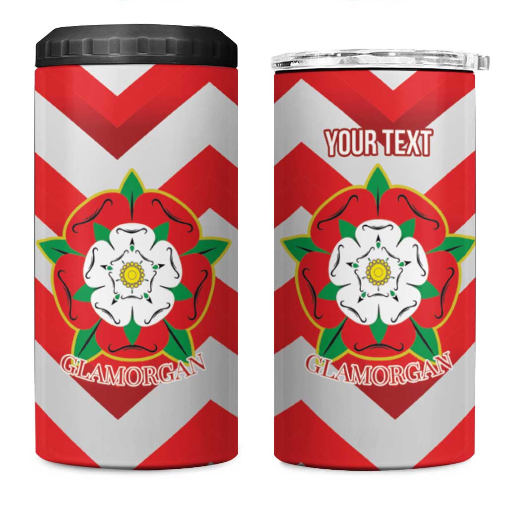 Personalized Glamorgan Wales 4 in 1 Can Cooler Tumbler The Tudor Rose Of Wales - Wonder Print Shop