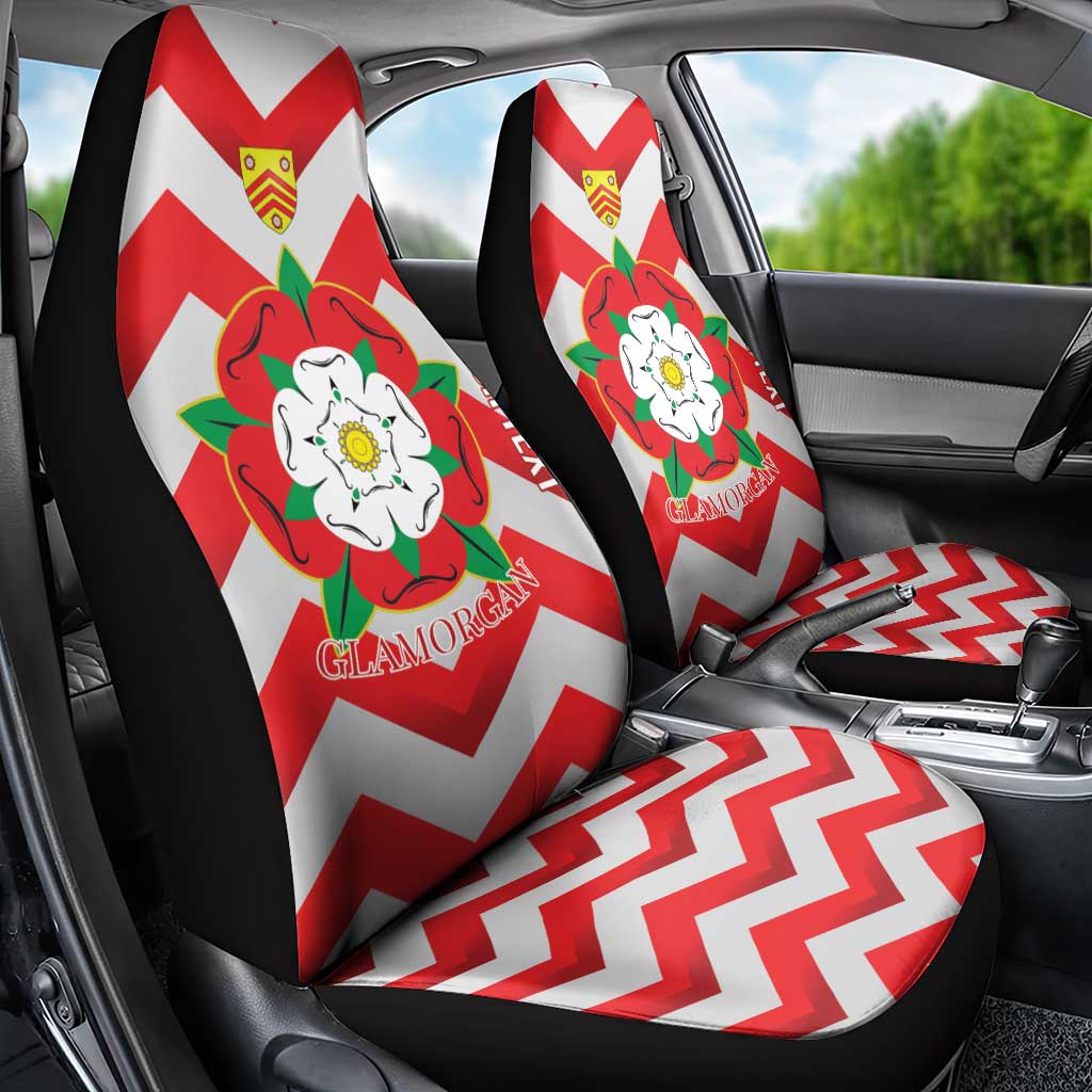 Personalized Glamorgan Wales Car Seat Cover The Tudor Rose Of Wales - Wonder Print Shop