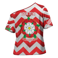 Personalized Glamorgan Wales Cross Shoulder Shirt The Tudor Rose Of Wales - Wonder Print Shop