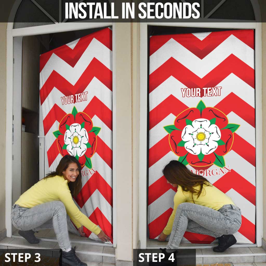 Personalized Glamorgan Wales Door Cover The Tudor Rose Of Wales - Wonder Print Shop