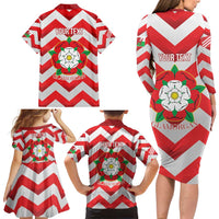 Personalized Glamorgan Wales Family Matching Long Sleeve Bodycon Dress and Hawaiian Shirt The Tudor Rose Of Wales - Wonder Print Shop