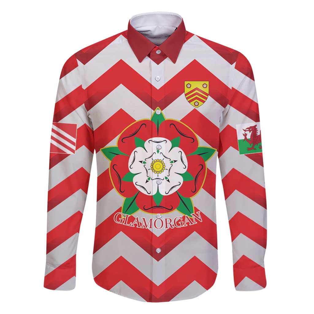 Personalized Glamorgan Wales Family Matching Long Sleeve Bodycon Dress and Hawaiian Shirt The Tudor Rose Of Wales - Wonder Print Shop