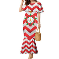 Personalized Glamorgan Wales Family Matching Mermaid Dress and Hawaiian Shirt The Tudor Rose Of Wales - Wonder Print Shop