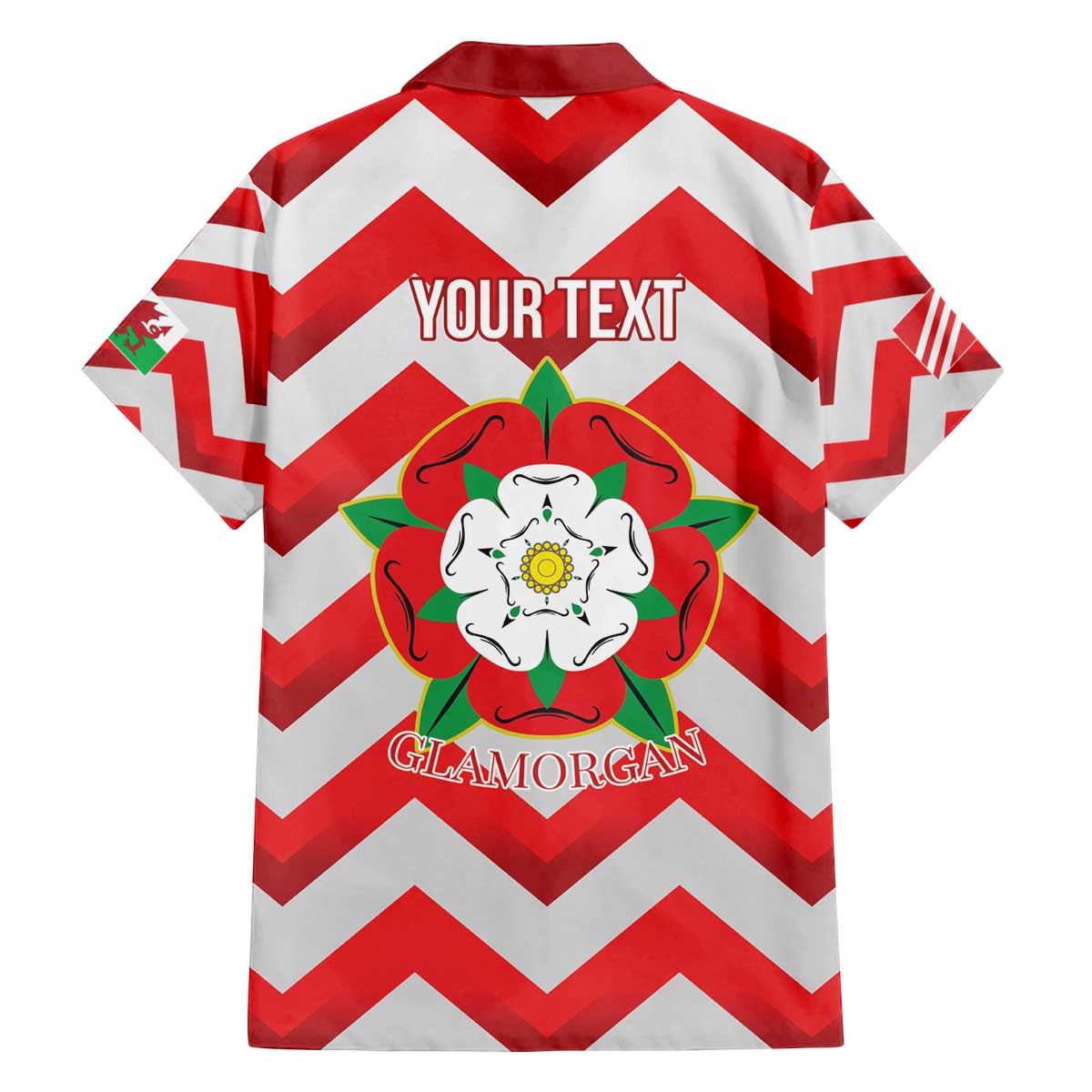 Personalized Glamorgan Wales Family Matching Off The Shoulder Long Sleeve Dress and Hawaiian Shirt The Tudor Rose Of Wales - Wonder Print Shop