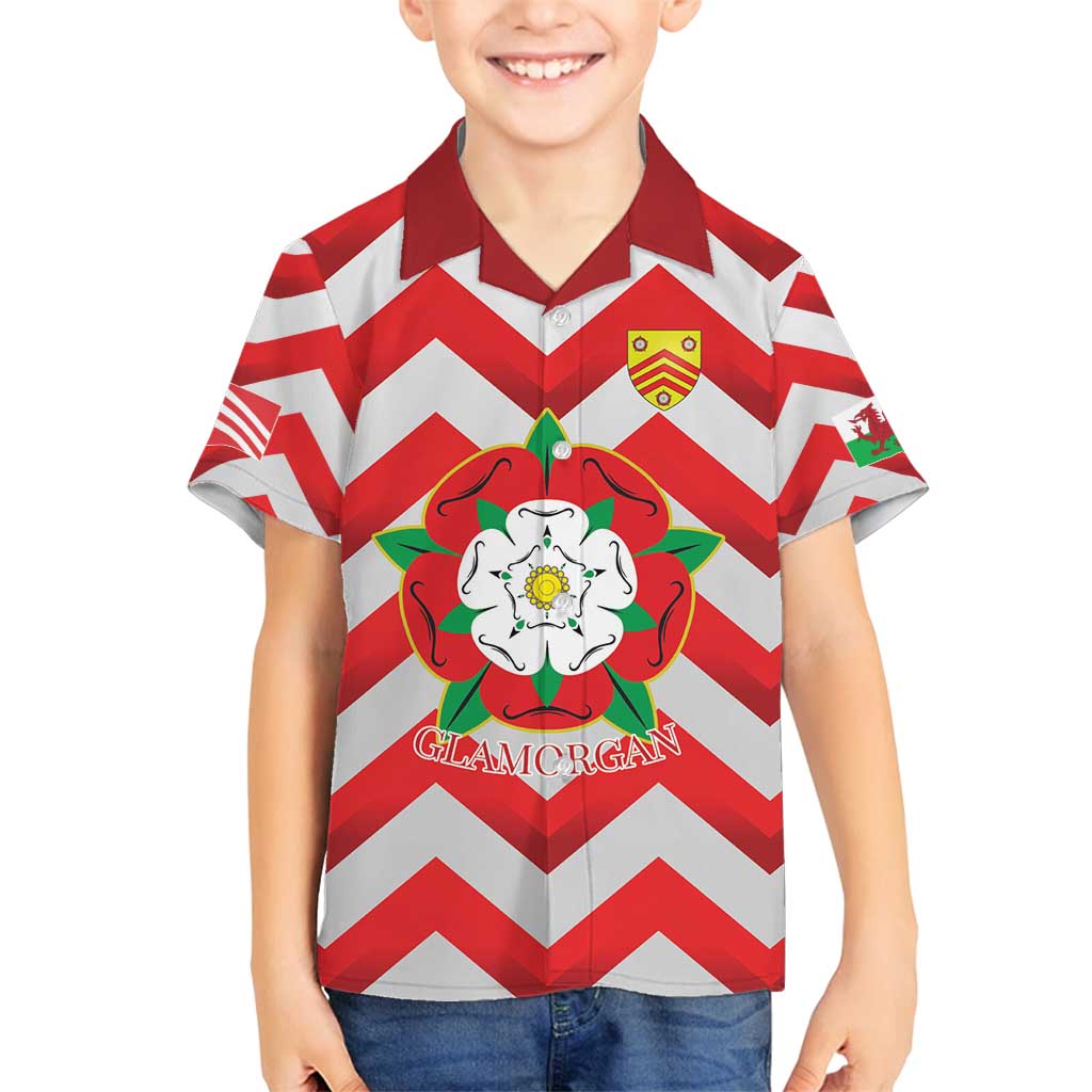 Personalized Glamorgan Wales Family Matching Off Shoulder Short Dress and Hawaiian Shirt The Tudor Rose Of Wales - Wonder Print Shop