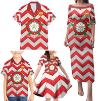 Personalized Glamorgan Wales Family Matching Puletasi and Hawaiian Shirt The Tudor Rose Of Wales - Wonder Print Shop