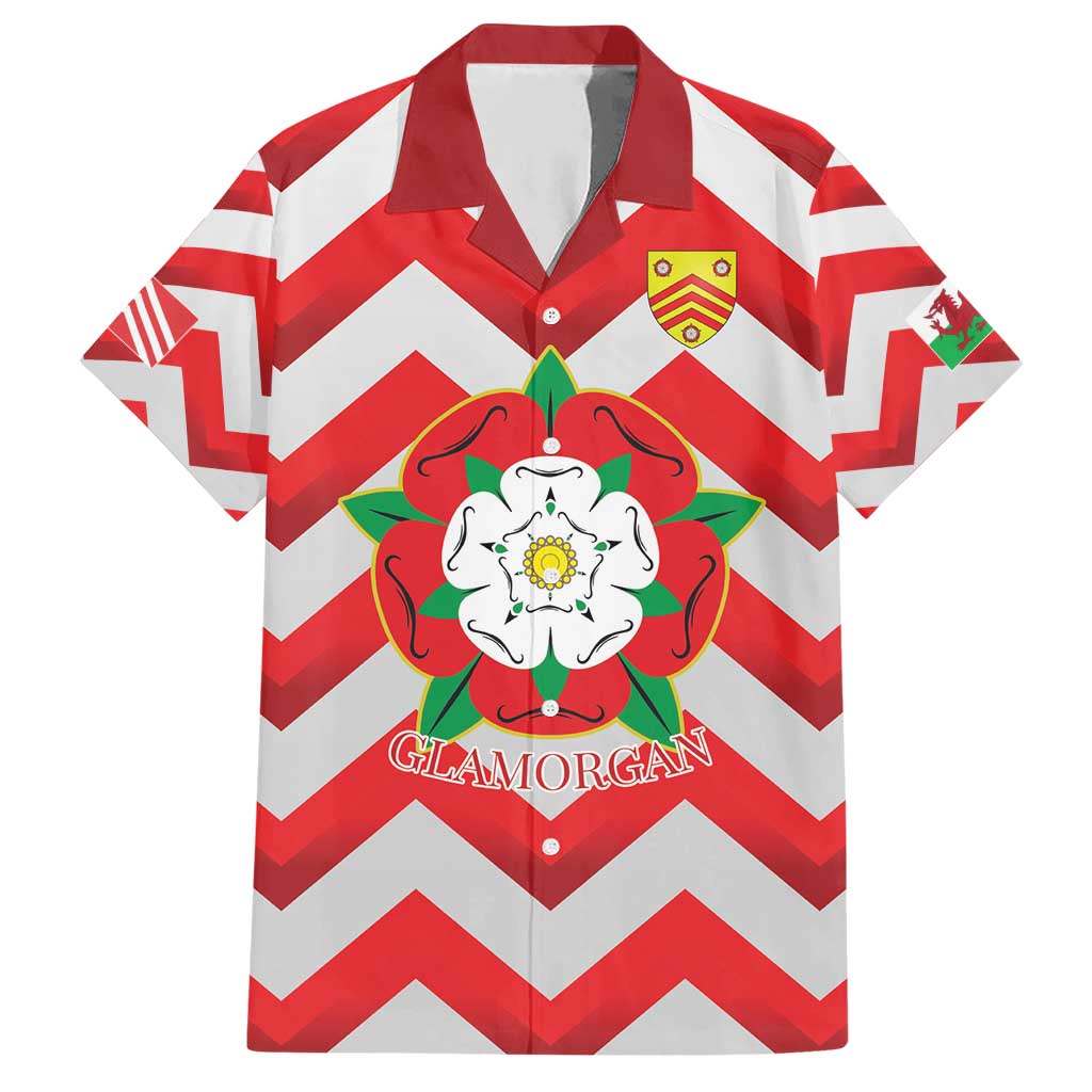 Personalized Glamorgan Wales Family Matching Short Sleeve Bodycon Dress and Hawaiian Shirt The Tudor Rose Of Wales - Wonder Print Shop