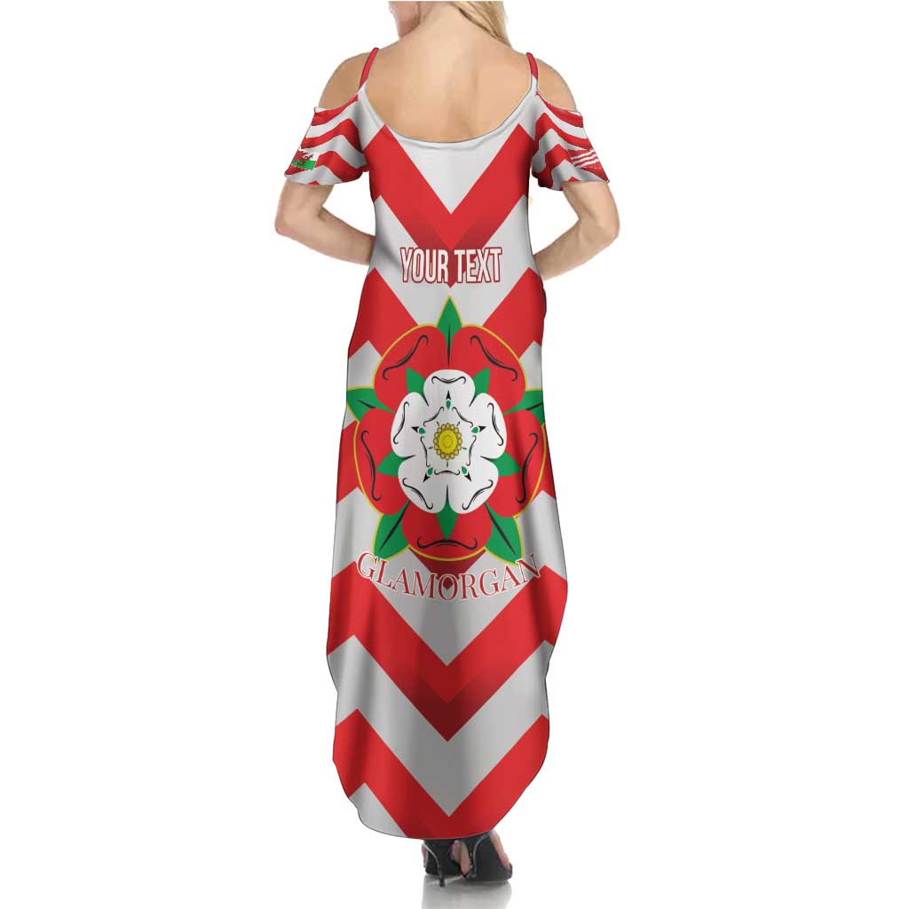 Personalized Glamorgan Wales Family Matching Summer Maxi Dress and Hawaiian Shirt The Tudor Rose Of Wales - Wonder Print Shop