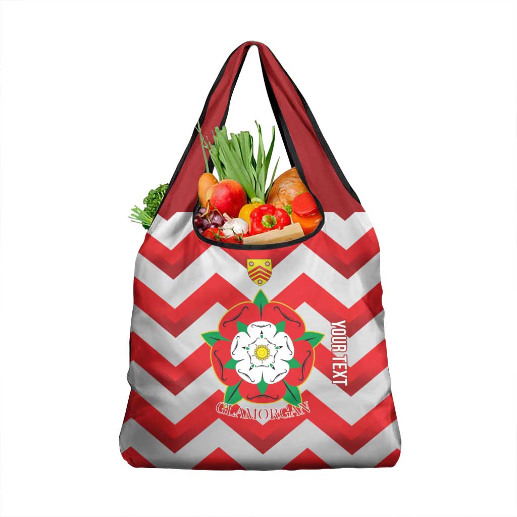Personalized Glamorgan Wales Grocery Bag The Tudor Rose Of Wales - Wonder Print Shop