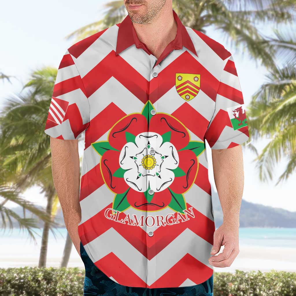 Personalized Glamorgan Wales Hawaiian Shirt The Tudor Rose Of Wales - Wonder Print Shop