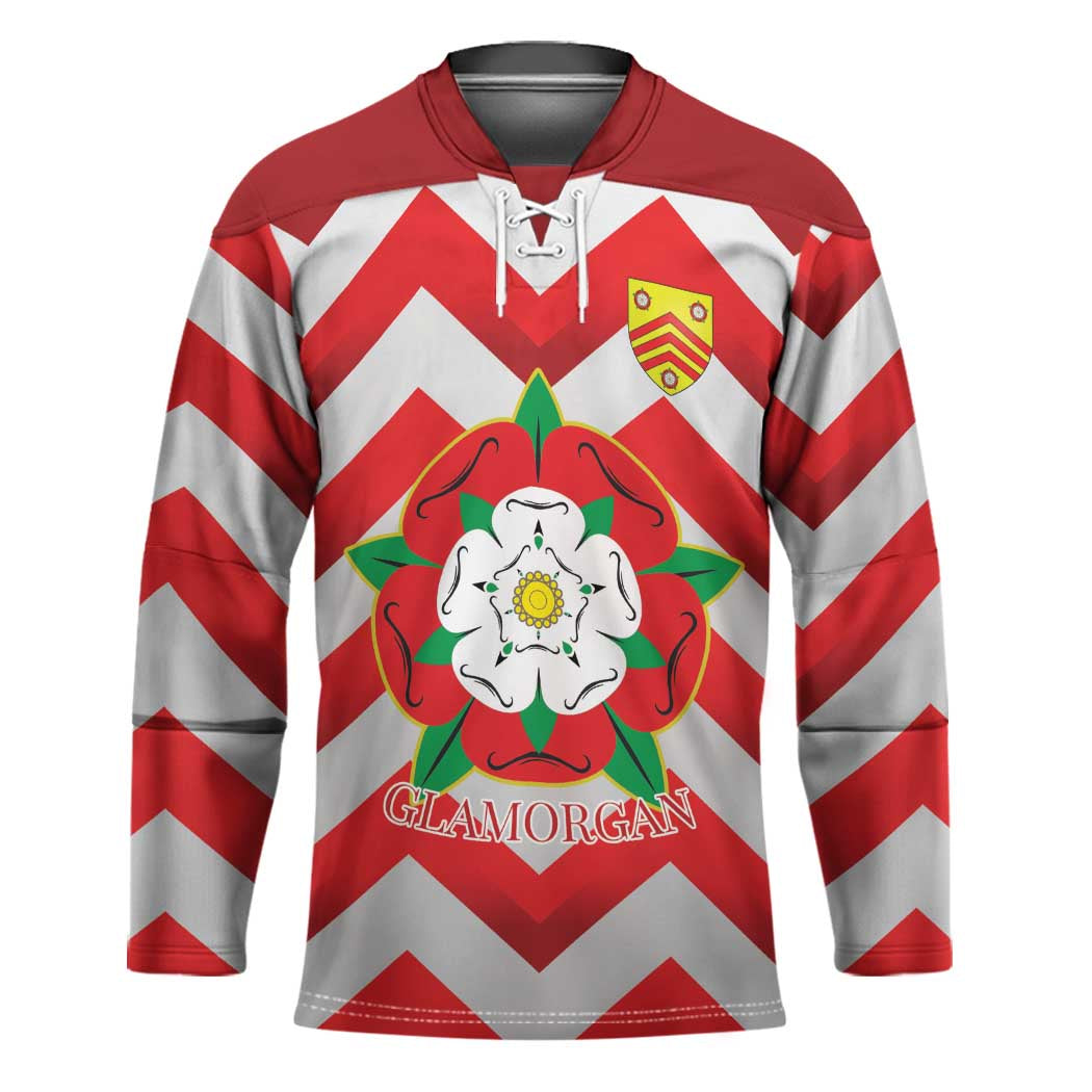 Personalized Glamorgan Wales Hockey Jersey The Tudor Rose Of Wales - Wonder Print Shop