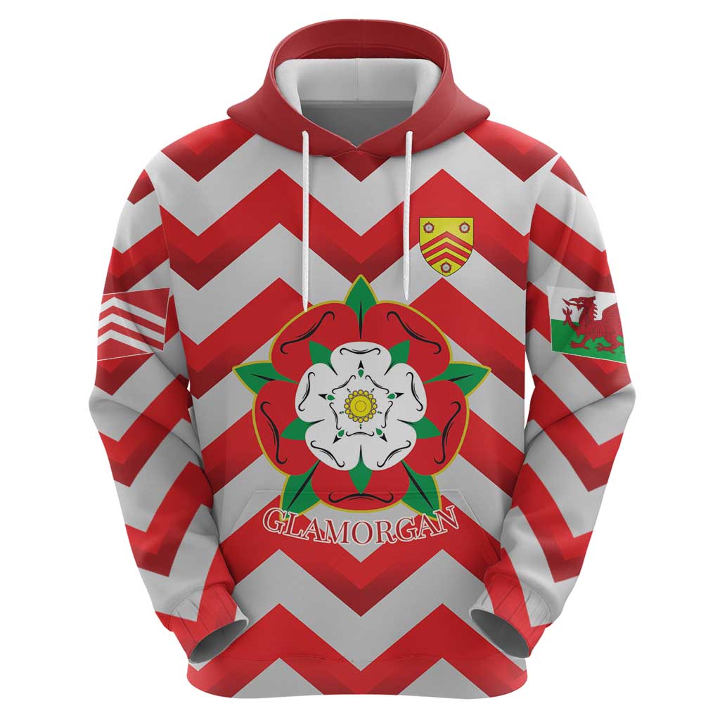 Personalized Glamorgan Wales Hoodie The Tudor Rose Of Wales - Wonder Print Shop