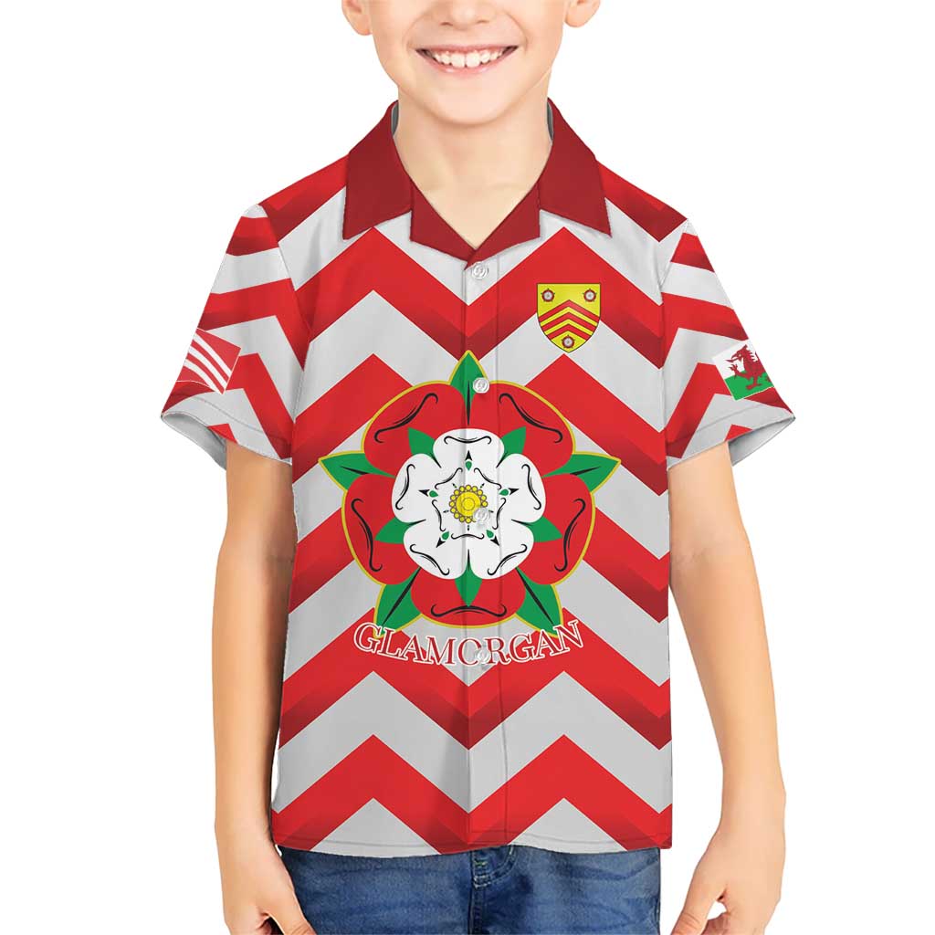 Personalized Glamorgan Wales Kid Hawaiian Shirt The Tudor Rose Of Wales - Wonder Print Shop