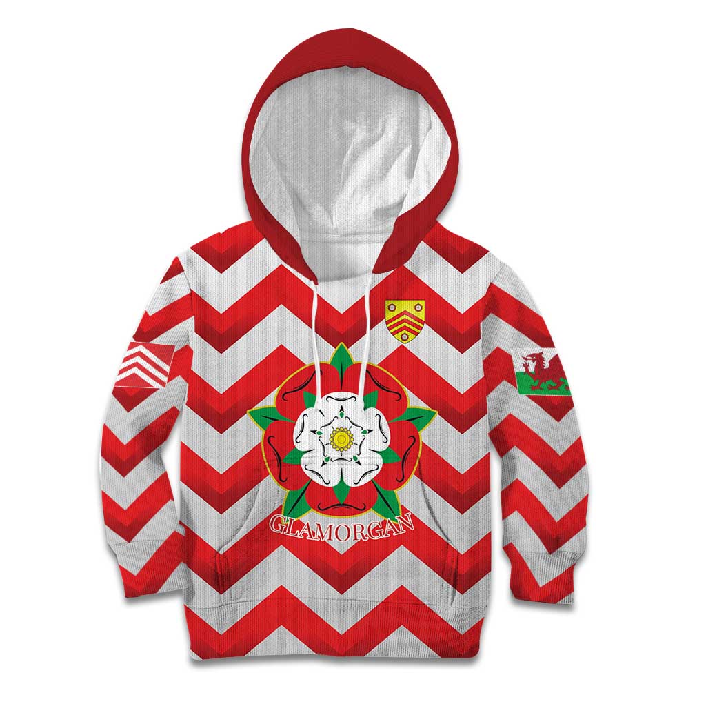 Personalized Glamorgan Wales Kid Hoodie The Tudor Rose Of Wales - Wonder Print Shop