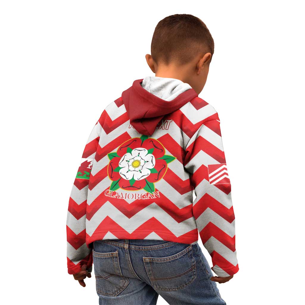 Personalized Glamorgan Wales Kid Hoodie The Tudor Rose Of Wales - Wonder Print Shop