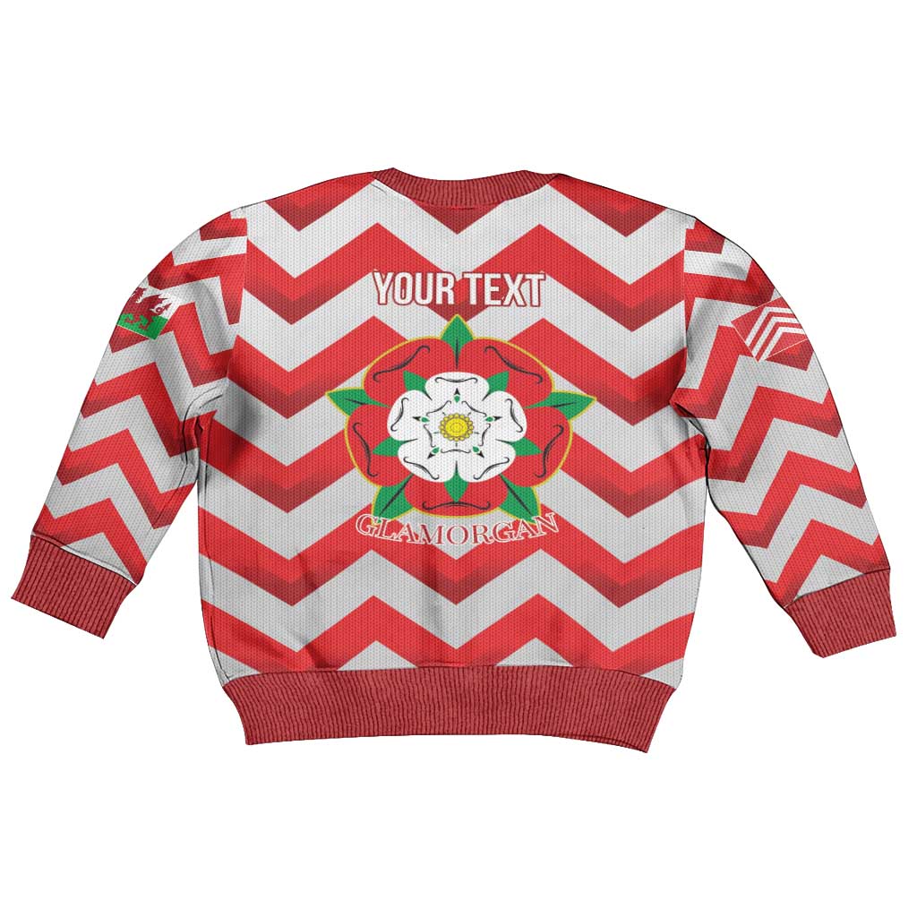 Personalized Glamorgan Wales Kid Ugly Christmas Sweater The Tudor Rose Of Wales - Wonder Print Shop