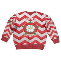 Personalized Glamorgan Wales Kid Ugly Christmas Sweater The Tudor Rose Of Wales - Wonder Print Shop