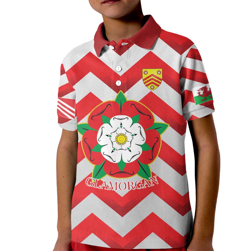Personalized Glamorgan Wales Kid Polo Shirt The Tudor Rose Of Wales - Wonder Print Shop