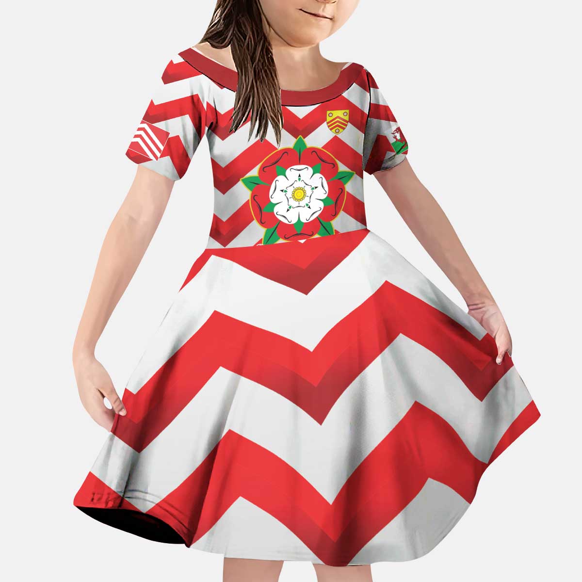 Personalized Glamorgan Wales Kid Short Sleeve Dress The Tudor Rose Of Wales - Wonder Print Shop
