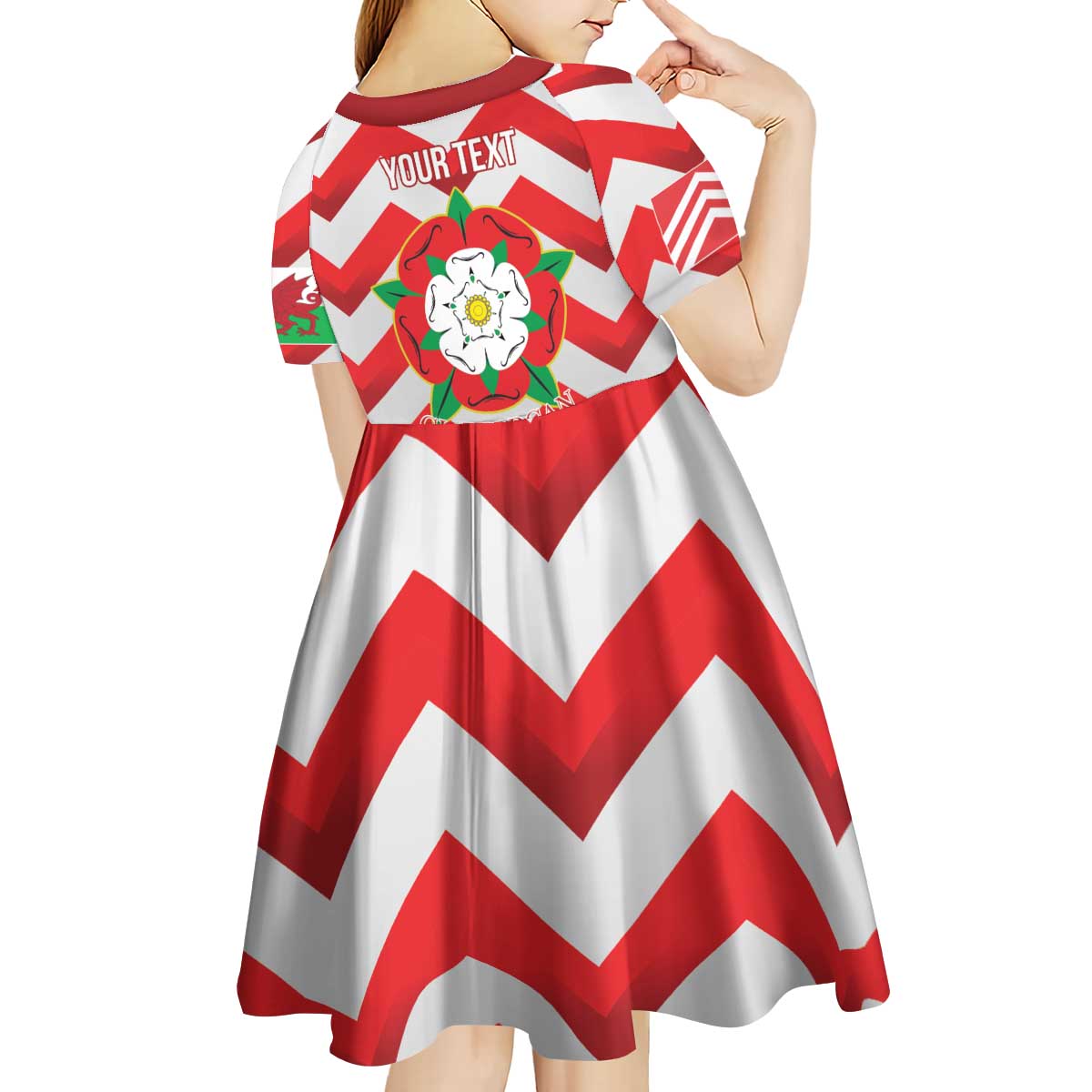 Personalized Glamorgan Wales Kid Short Sleeve Dress The Tudor Rose Of Wales - Wonder Print Shop