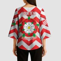 Personalized Glamorgan Wales Kimono Sleeve Blouse The Tudor Rose Of Wales - Wonder Print Shop