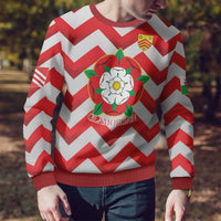 Personalized Glamorgan Wales Ugly Christmas Sweater The Tudor Rose Of Wales - Wonder Print Shop