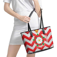 Personalized Glamorgan Wales Leather Tote Bag The Tudor Rose Of Wales - Wonder Print Shop