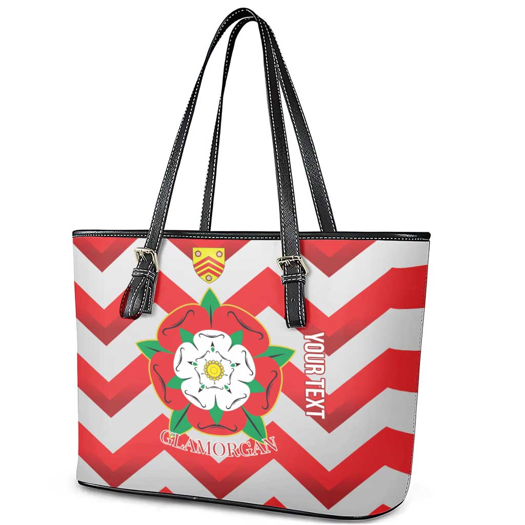 Personalized Glamorgan Wales Leather Tote Bag The Tudor Rose Of Wales - Wonder Print Shop