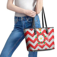 Personalized Glamorgan Wales Leather Tote Bag The Tudor Rose Of Wales - Wonder Print Shop