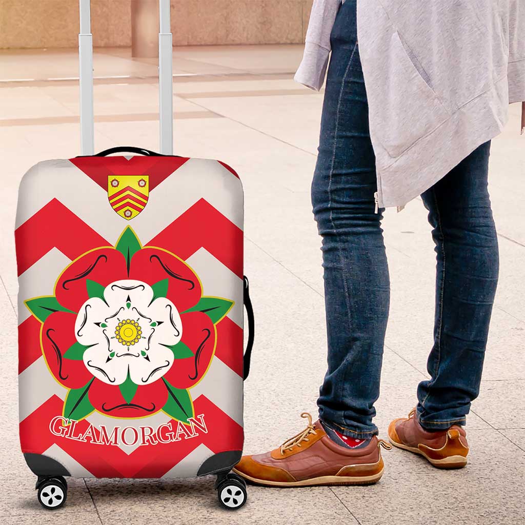 Personalized Glamorgan Wales Luggage Cover The Tudor Rose Of Wales - Wonder Print Shop