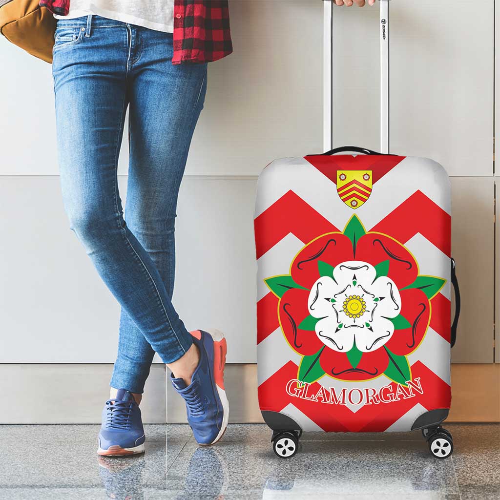 Personalized Glamorgan Wales Luggage Cover The Tudor Rose Of Wales - Wonder Print Shop