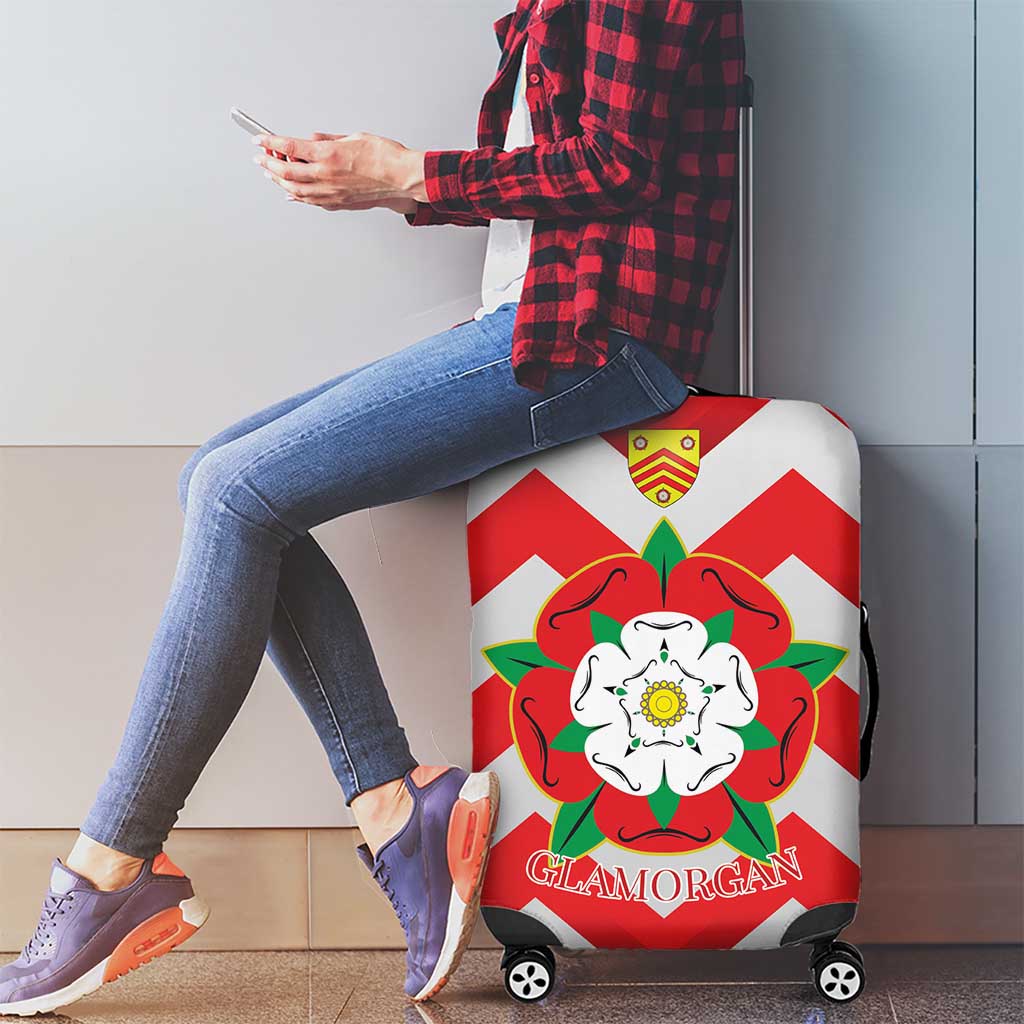 Personalized Glamorgan Wales Luggage Cover The Tudor Rose Of Wales - Wonder Print Shop