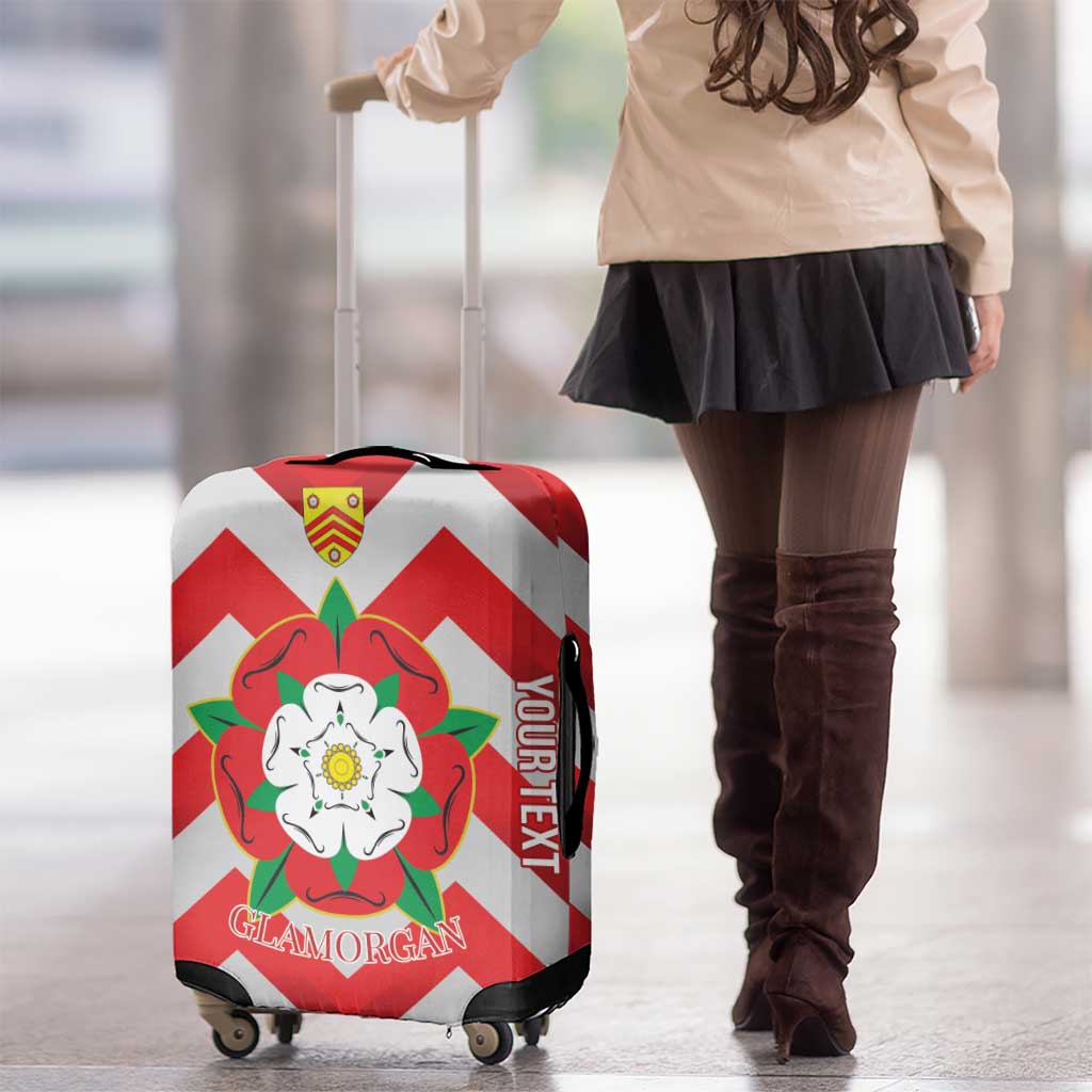 Personalized Glamorgan Wales Luggage Cover The Tudor Rose Of Wales - Wonder Print Shop