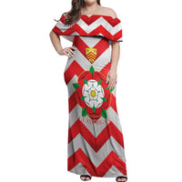 Personalized Glamorgan Wales Off Shoulder Maxi Dress The Tudor Rose Of Wales - Wonder Print Shop
