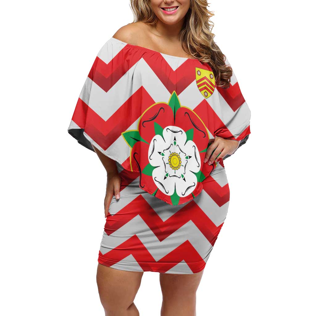 Personalized Glamorgan Wales Off Shoulder Short Dress The Tudor Rose Of Wales - Wonder Print Shop