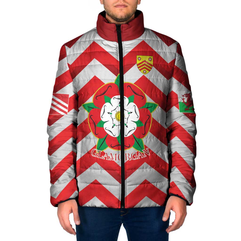 Personalized Glamorgan Wales Padded Jacket The Tudor Rose Of Wales - Wonder Print Shop