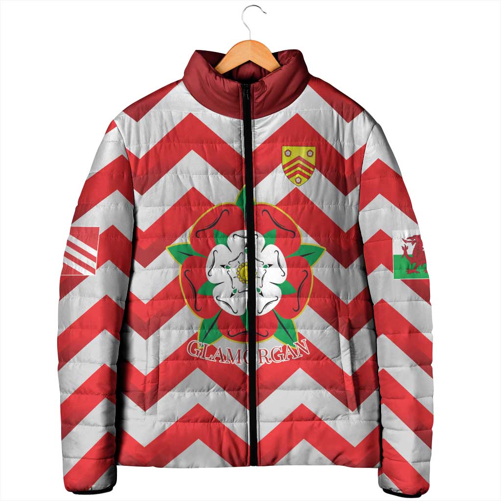 Personalized Glamorgan Wales Padded Jacket The Tudor Rose Of Wales - Wonder Print Shop