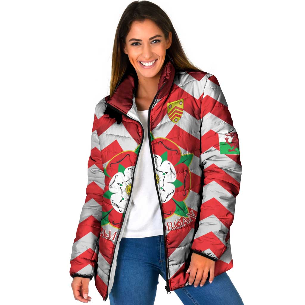 Personalized Glamorgan Wales Padded Jacket The Tudor Rose Of Wales - Wonder Print Shop