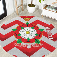 Personalized Glamorgan Wales Round Carpet The Tudor Rose Of Wales - Wonder Print Shop