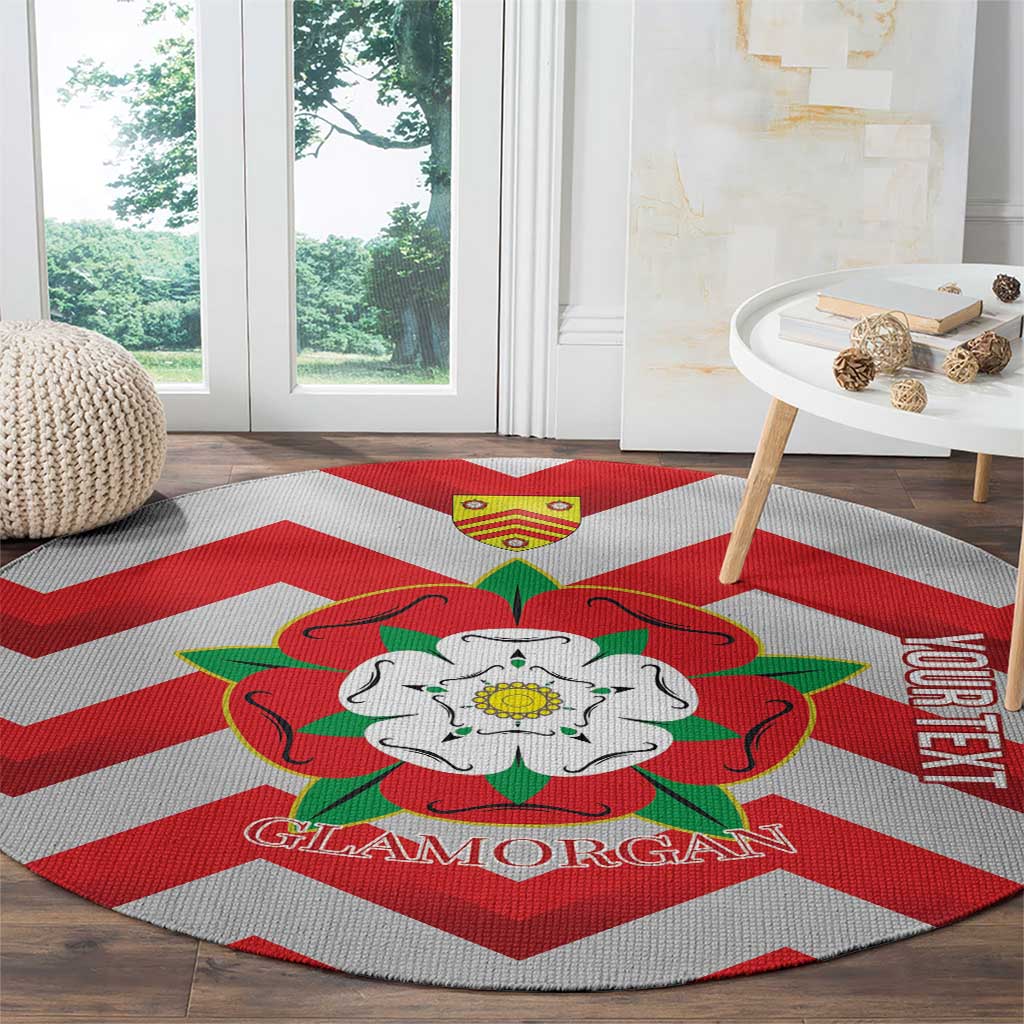 Personalized Glamorgan Wales Round Carpet The Tudor Rose Of Wales - Wonder Print Shop