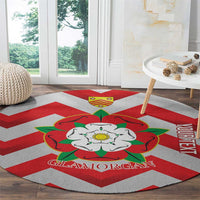 Personalized Glamorgan Wales Round Carpet The Tudor Rose Of Wales - Wonder Print Shop