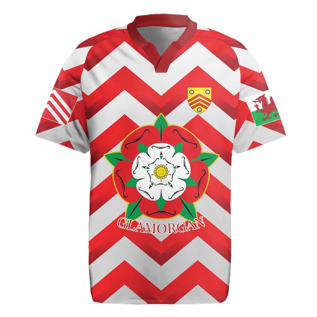 Personalized Glamorgan Wales Rugby Jersey The Tudor Rose Of Wales - Wonder Print Shop