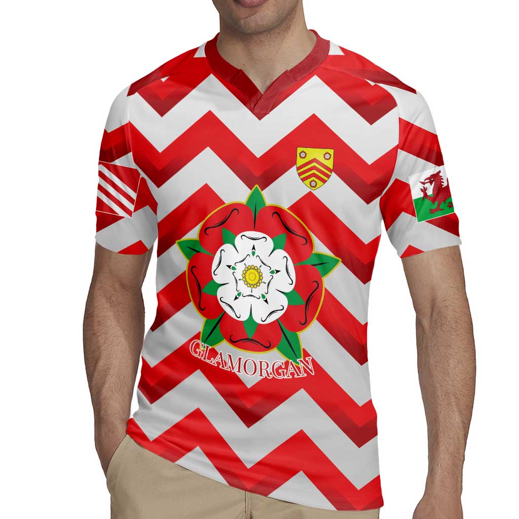 Personalized Glamorgan Wales Rugby Jersey The Tudor Rose Of Wales - Wonder Print Shop
