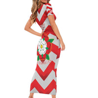 Personalized Glamorgan Wales Short Sleeve Bodycon Dress The Tudor Rose Of Wales - Wonder Print Shop