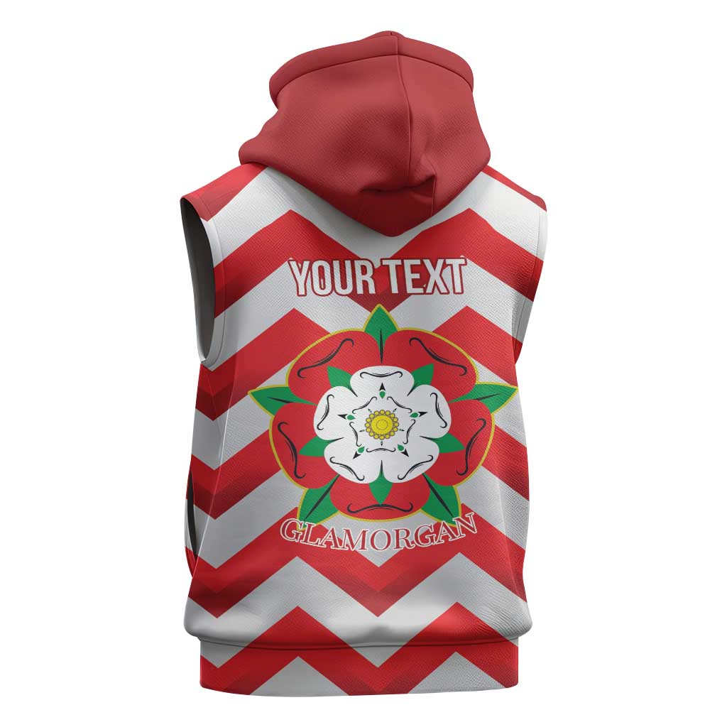 Personalized Glamorgan Wales Sleeveless Hoodie The Tudor Rose Of Wales - Wonder Print Shop