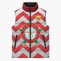 Personalized Glamorgan Wales Sleeveless Puffer Jacket The Tudor Rose Of Wales - Wonder Print Shop