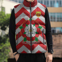 Personalized Glamorgan Wales Sleeveless Puffer Jacket The Tudor Rose Of Wales - Wonder Print Shop