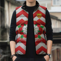 Personalized Glamorgan Wales Sleeveless Puffer Jacket The Tudor Rose Of Wales - Wonder Print Shop