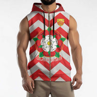 Personalized Glamorgan Wales Sleeveless Zip Hoodie The Tudor Rose Of Wales - Wonder Print Shop