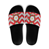 Personalized Glamorgan Wales Slide Sandals The Tudor Rose Of Wales - Wonder Print Shop